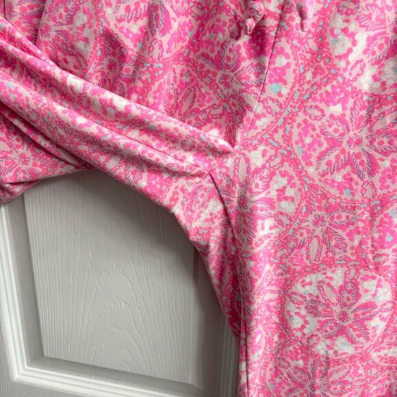 Vineyard Vines Knit Pull On Pants Sand Dollar Pink Tie Waist Stretch Lightweight - Picture 4 of 7